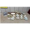 Image 1 : Assortment of Fine China Including Teacups, Saucers, Platters, Toby Jugs