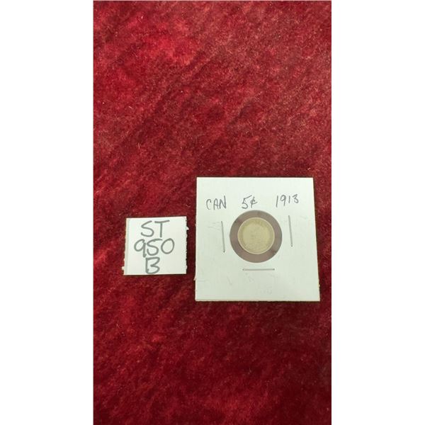 1913 Canada 5¢ Silver Coin