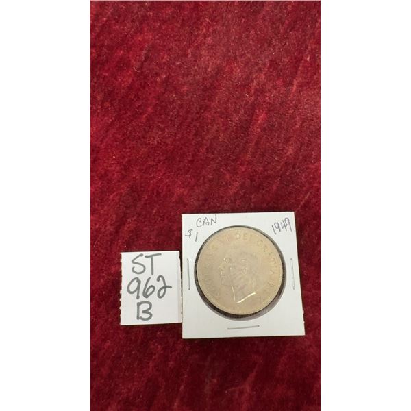 1949 Canada $1 Silver Coin