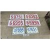 Image 1 : Vintage 1976 and 1976-1979 Manitoba Snowmobile License Plates, Set of 6