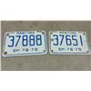 Image 3 : Vintage 1976 and 1976-1979 Manitoba Snowmobile License Plates, Set of 6