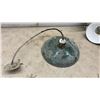 Image 6 : Vintage Industrial Green Enamel RLM Gooseneck Barn Light and Dome Shades, Largest 20” Diameter