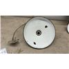 Image 7 : Vintage Industrial Green Enamel RLM Gooseneck Barn Light and Dome Shades, Largest 20” Diameter