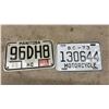 Image 2 : Vintage Canadian Motorcycle License Plates, 1973 BC and 1976-1983 Manitoba, Set of 5
