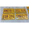 Image 2 : 11 Manitoba "Friendly" License Plates, 1976 Yellow and 1983