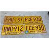 Image 3 : 11 Manitoba "Friendly" License Plates, 1976 Yellow and 1983