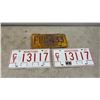 Image 4 : 11 Manitoba "Friendly" License Plates, 1976 Yellow and 1983