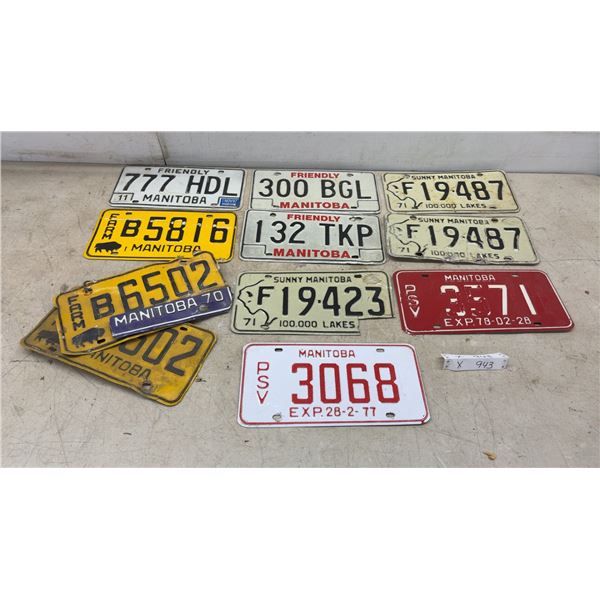 Manitoba License Plates, Friendly, Sunny, Farm, PSV, 1970-1997