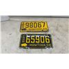 Image 4 : Vintage Manitoba License Plates From 1958, 1963, and 1964 Including Farm and Trailer, Lot of 9