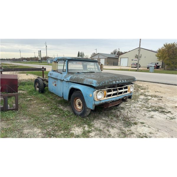 1969 Dodge D-Series Cab and Chassis Pickup Truck w/ Engine. Comes with keys. No TOD.