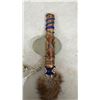 Image 2 : Vintage First Nations Tomahawk With Stone Head, Bone, Fur, Feather and Beaded