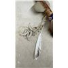 Image 3 : Vintage First Nations Tomahawk With Stone Head, Bone, Fur, Feather and Beaded