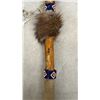 Image 4 : Vintage First Nations Tomahawk With Stone Head, Bone, Fur, Feather and Beaded