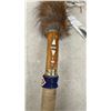 Image 8 : Vintage First Nations Tomahawk With Stone Head, Bone, Fur, Feather and Beaded