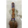 Image 9 : Vintage First Nations Tomahawk With Stone Head, Bone, Fur, Feather and Beaded