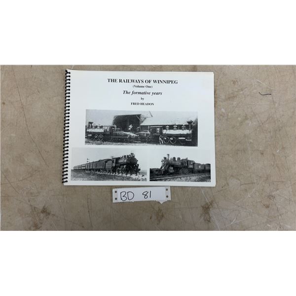 Vintage Railways Of Winnipeg History Book, Trains, Street cars