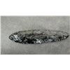 Image 5 : Large Vintage First Nations Obsidian Hand-Knapped Knife/Scraper, 6” Long