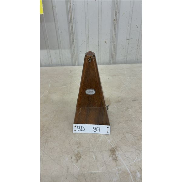 Antique Mechanical Wooden Metronome, made in France By Maelzel Paquet