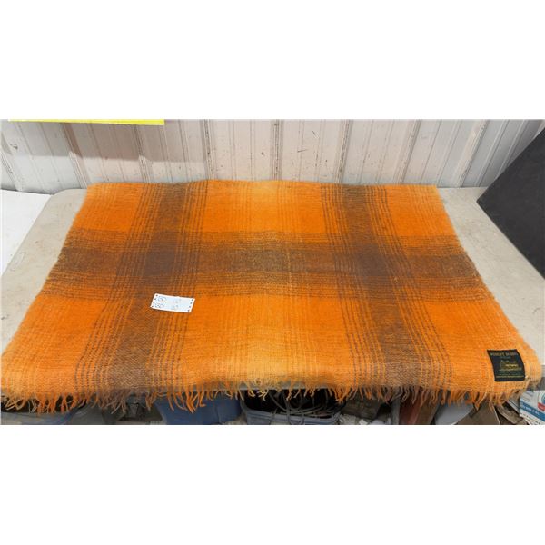 Vintage Robert Burns Mohair Throw Blanket