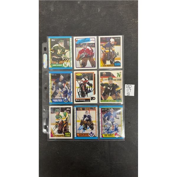 Vintage NHL Goalie Autographed Card Lot