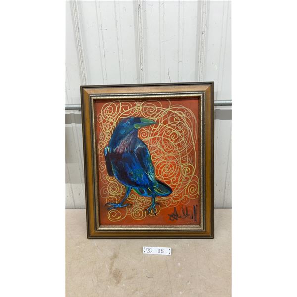Mid Century Style Framed Oil Painting On Canvas, Signed - 24” x 20” in frame