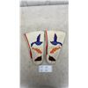 Image 1 : Vintage Traditional Inuit Felted Wool Mittens With Arctic Wildlife Appliqué's