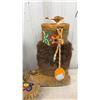 Image 7 : Vintage First Nations Cree Beaded Hide Moccasin Mukluks Real Fur Trim, Sole 11” In Length