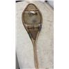 Image 3 : Vintage Wooden-Frame Snowshoes with Rawhide Netting, 37 × 11”