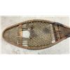Image 4 : Vintage Wooden-Frame Snowshoes with Rawhide Netting, 37 × 11”