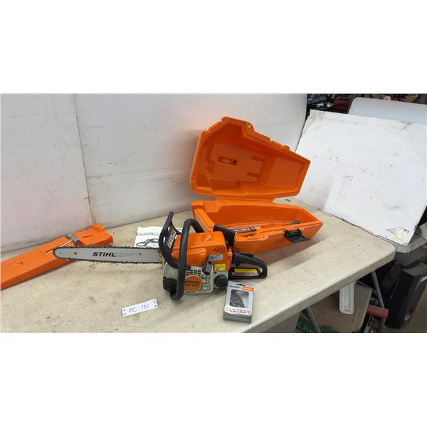 Stihl MS 180 C Mini Boss Chainsaw with 13” Rollomatic E Bar, Case, Manual