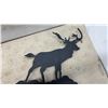 Image 3 : Pair of Decorative Wrought Iron Wall-Mounted Hanging Basket Brackets With Deer Silhouette, 24 × 38”