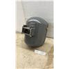 Image 1 : Vintage Gray Industrial Welding Helmet with Flip-Up Dark Lens and Adjustable Headgear