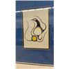 Image 4 : Framed Clemence Wescoupe Indigenous Art Print, Stylized Bird Figure, 17 × 14”