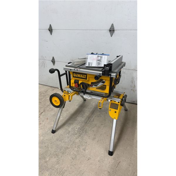 DeWalt DW745 Heavy-Duty 10” Job Site Table Saw, Rolling Stand, and Manuals