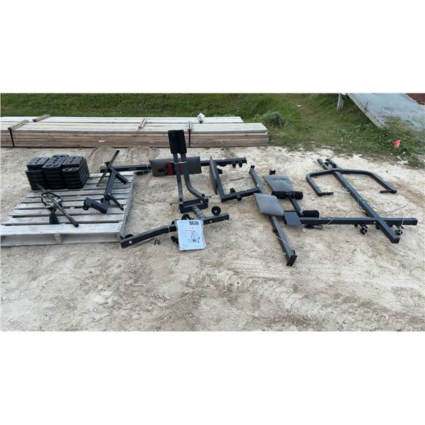 Weider 8630 Training System Weight Machine, Weight Plates, Attachments and Manual