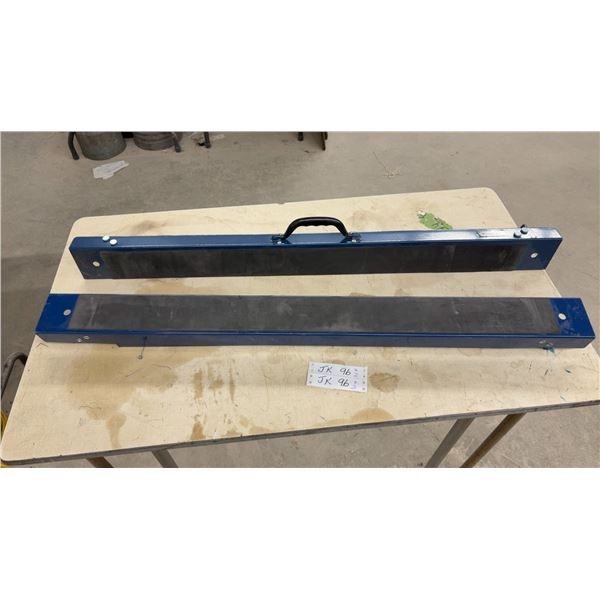 Mastercraft Metal Folding Sawhorses, 30 3/4” x 39”, 300 Pound Capacity, Non-Slip Padded Surface