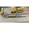 Image 6 : Tote Full of Drywall and Taping Tools: Stanley Panel Carry (2), Trowels, Mud Pans, Sanding Blocks