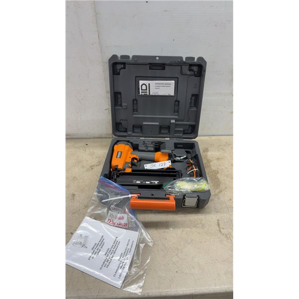 Ridgid R250SFA Straight Finish Nailer with Case, Manuals, and Safety Glasses