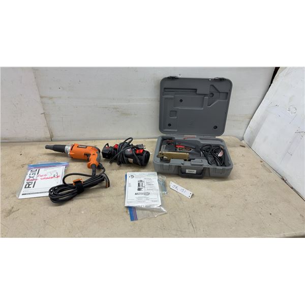 Ridgid R6000 Drywall Screwdriver, RotoZip RZ5 Spiral Saw, Skil Jigsaw