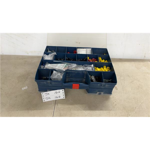 Mastercraft Double Tote with Assorted Wire Nuts, Cable Clamps, Screws