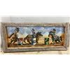 Image 3 : Set of 3 Rustic Framed Rodeo Prints, Bull Riding, Barrel Racing, and Calf Roping Scenes, Largest