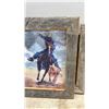 Image 5 : Set of 3 Rustic Framed Rodeo Prints, Bull Riding, Barrel Racing, and Calf Roping Scenes, Largest