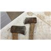 Image 2 : Vintage Hand Tool Lot: Double-Bit Felling Axe, Hatchet, Pickaxe, and Brush Hook