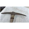 Image 6 : Vintage Hand Tool Lot: Double-Bit Felling Axe, Hatchet, Pickaxe, and Brush Hook
