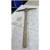 Image 7 : Vintage Hand Tool Lot: Double-Bit Felling Axe, Hatchet, Pickaxe, and Brush Hook