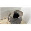 Image 3 : Vintage Galvanized Metal Milk Can with Handle and Matching Galvanized Metal Funnel
