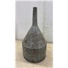 Image 6 : Vintage Galvanized Metal Milk Can with Handle and Matching Galvanized Metal Funnel