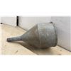 Image 7 : Vintage Galvanized Metal Milk Can with Handle and Matching Galvanized Metal Funnel