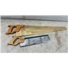 Image 10 : Vintage Hand Saw Collection Including Disston, Backsaw, and "Visitors Welcome" Novelty Saw