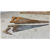 Image 6 : Vintage Hand Saw Collection Including Disston, Backsaw, and "Visitors Welcome" Novelty Saw